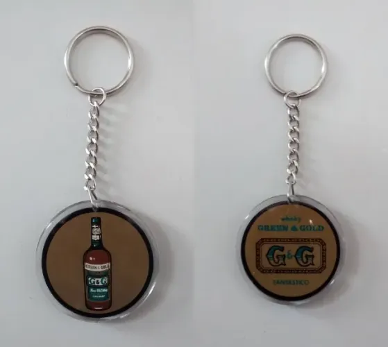 Chaveiro Raríssimo Antigo Whisky Green & Gold Fantástico Original