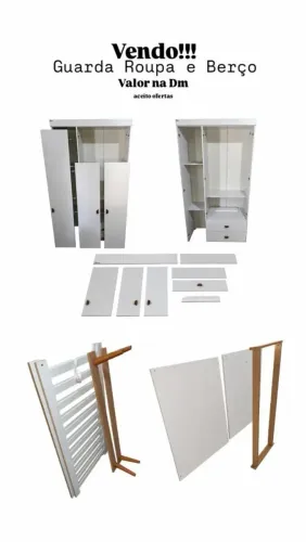 Guarda Roupa e Berço Bebê