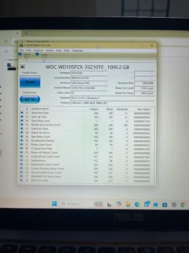 HD Notebook 1TB Western Digital WD10SPZX - 100% Saúde SMART - Excelente Estado