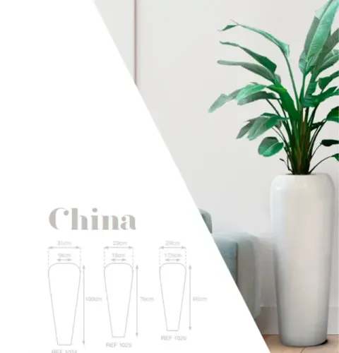 Vaso de flores CHINA - Branco - Tamanho P