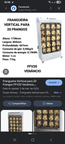 Maquina de frango venancio 20 frango
