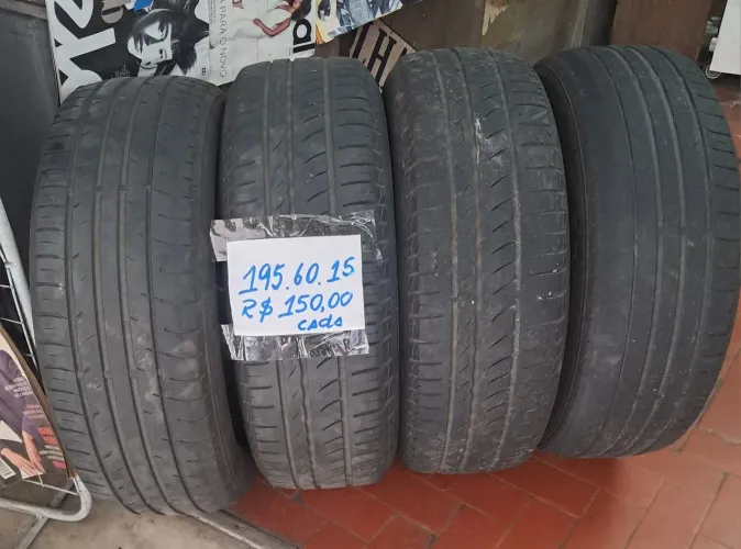 Jogo c/ 4 Pneus de Carro - Aro 15