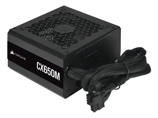 Fonte Corsair Cx650m - 650w, 80+ Bronze, Semi-modular, Preto