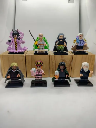 One piece bloco de montar kit 8 personagens