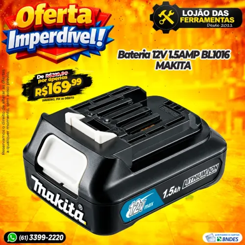 Bateria 12V 1.5Amp BL1016 Makita