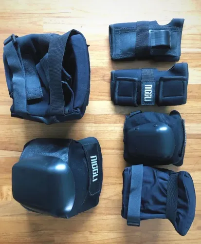 kit de proteção profissional niggli pads para skate