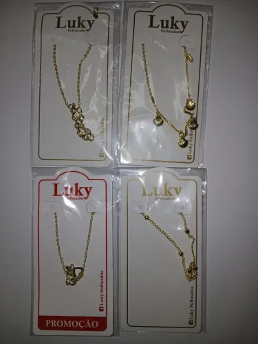 Luky Folheados Tornozeleira Semijoia
