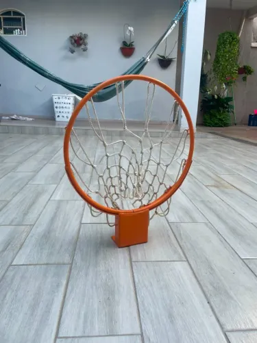 Aro de Basquete Oficial - Reforçado, com Rede em Ótimo Estado
