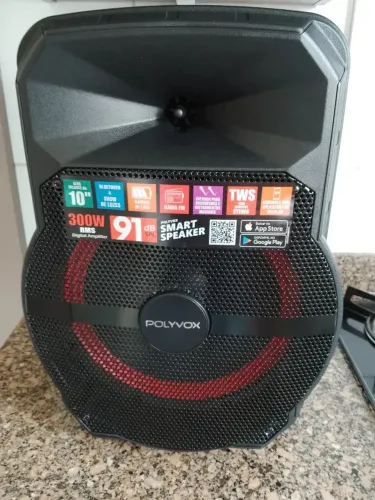Caixa de som Bluetooth Polivox 300rms forte