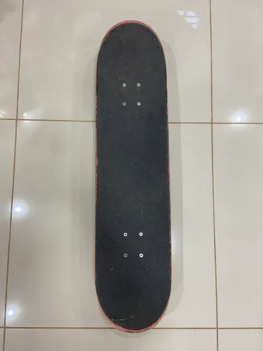 Skate montado profissional, shape marfim