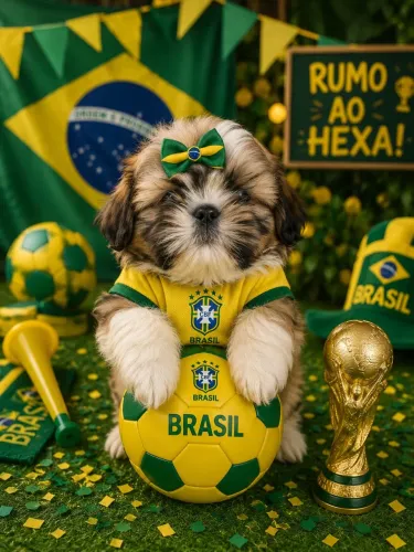 Shih tzus com kit completíssimo grátis