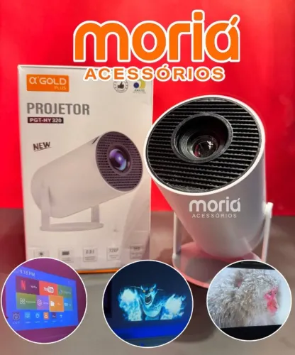 Mini Projetor 4K Hy320 Wi-Fi Bluetooth Android Portátil