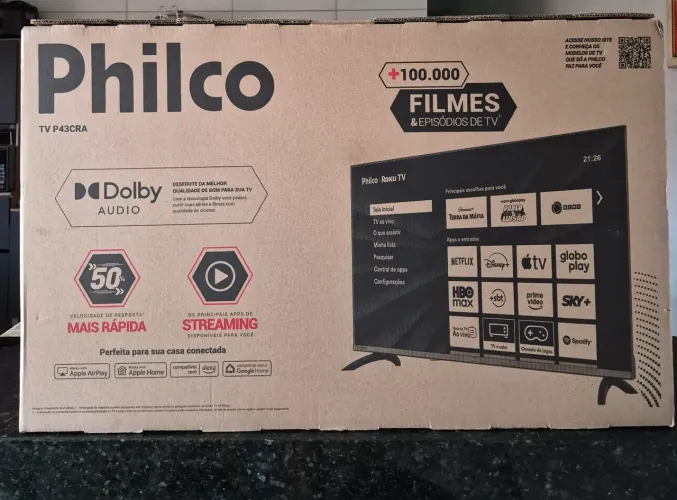 Smart TV Philco 43" Full HD Roku TV Nova na Embalagem Original