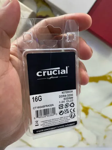 MEMÓRIA RAM DDR4 CRUCIAL PARA NOTEBOOK 16GB