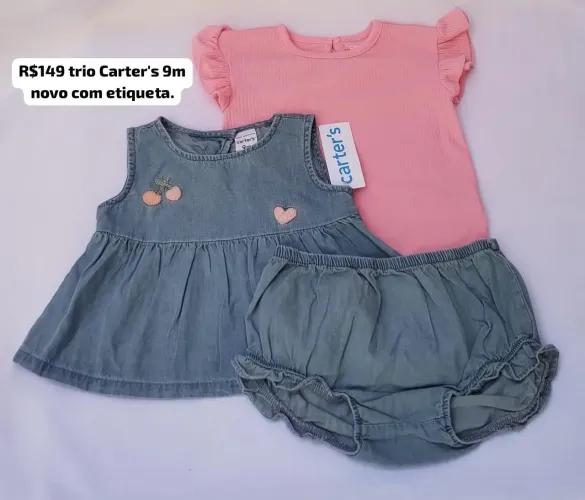 Trio Carter's 9m novo importado coleção nova