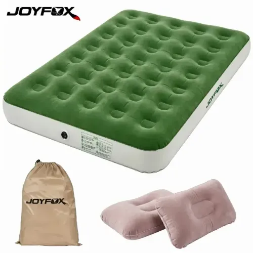 (66) Colchão Inflável Casal Joyfox Forest Verde com 2 Travesseiros