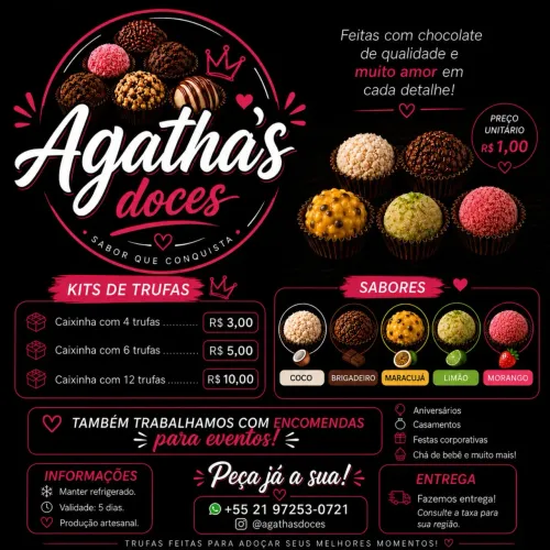 Trufas e docinhos deliciosos