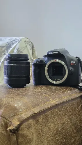 Canon Rebel T7 Plus + Lente 18-55mm, Nota Fiscal, Pouco Uso