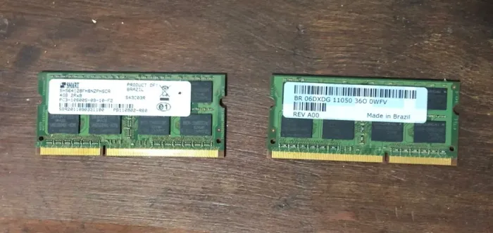 Memória Ram Laptop DDR3 8gb; (2x4gb)
