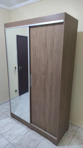 Guarda-Roupa 2 Portas de Correr com Espelho