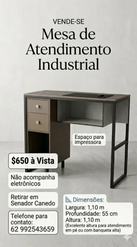 Vende-se mesa de atendimento 