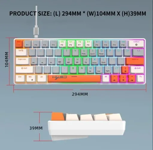 Teclado mecânico 60%