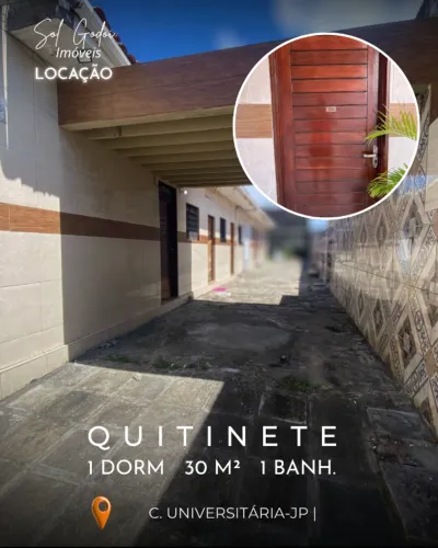 Kitnet para locação - Jardim Cidade Universitária | João Pessoa/PB Para uma pessoa