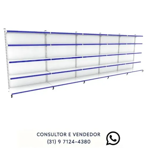 Gondola de Parede com Porta Etiqueta Polar