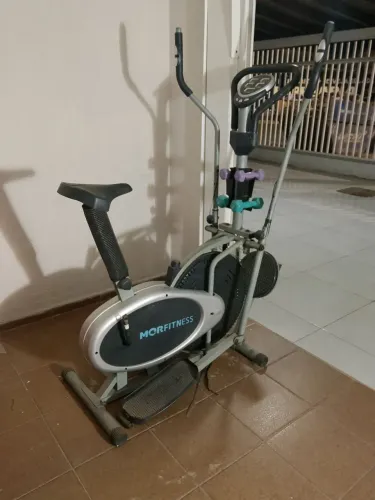 Bicicleta Ergométrica e Elíptico MorFitness 2 em 1