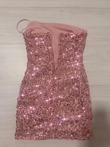 Vestido Brilhoso Rosa