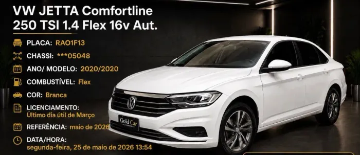 Volkswagen Jetta Comfort. 250 TSI 1.4 Flex 16V Aut. 2020