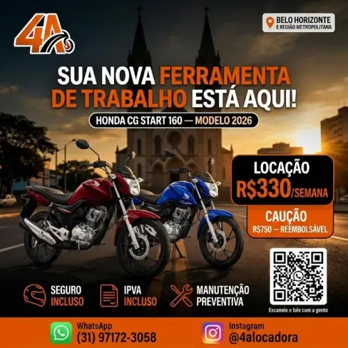 Honda CG 160 2026 - ALUGUEL