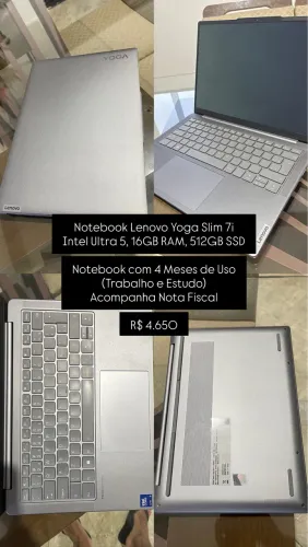 Notebook Lenovo Yoga Slim 7i Novo