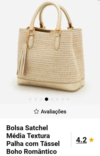BOLSA MEDIA DOURADA 