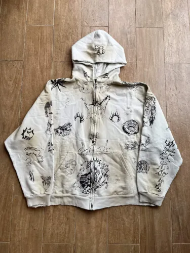moletom zip up balenciaga tatto
