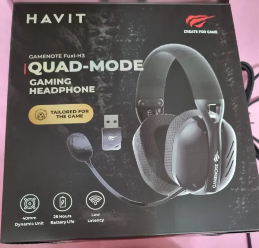 Headset Gamer Havit Fuxi-H3 Wireless 2.4GHz/Bluetooth - Novo