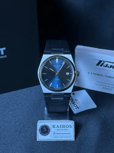 Relógio Tissot PRX Azul pulseira de couro