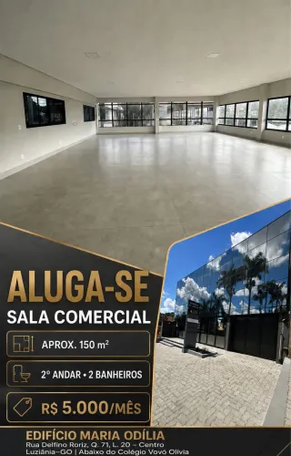 Aluga-se sala comercial - Centro de Luziânia-GO