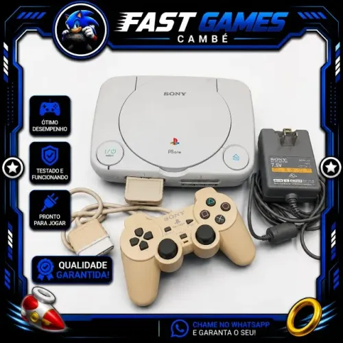 Playstation 1 PS One completo Leitor funcionando!