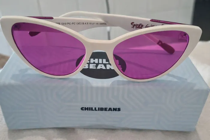 Óculos De Sol Feminino Spider-man Cat Branco Oc.cl.3906.