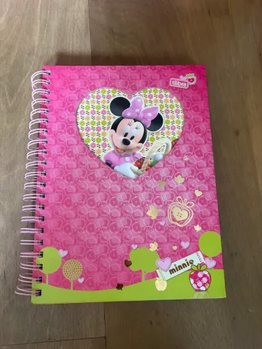 Caderno Minnie Tilibra, capa dura, 200 folhas