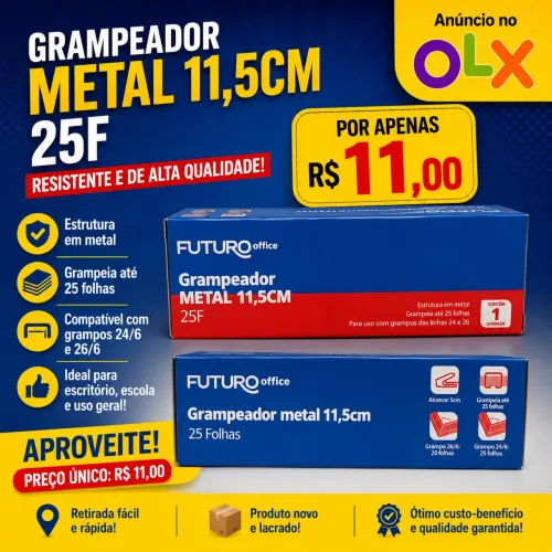 Grampeador Metal 11,5CM 25F