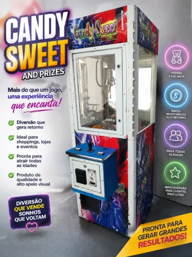 Máquina de Pegar Urso Máquina Grua. Vending Machine<br>" Máquina Grua, pega urso" Funcionando
