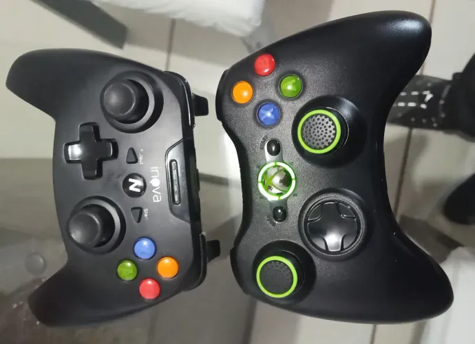 Controle Original Xbox 360 Novo!, adaptador Microsoft Original e Controle Bluetooth Inova