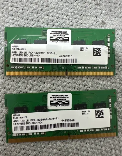 ? Memórias RAM DDR4 8GB (2x4GB) 3200MHz para Notebook
