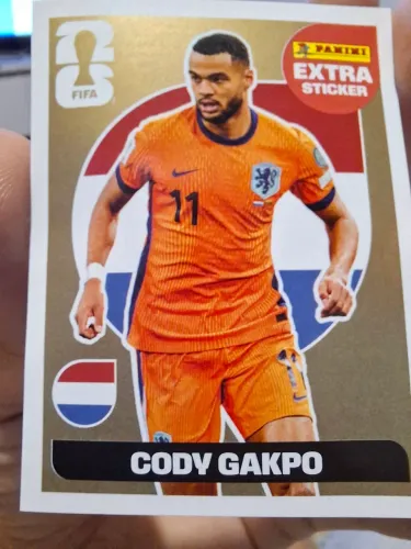 Figurinha Cody Gakpo Extra Sticker DOURADA OURO GOLD Legend.