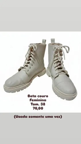 Bota coturno feminina