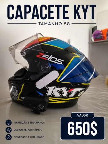 CAPACETE KYT NOVO