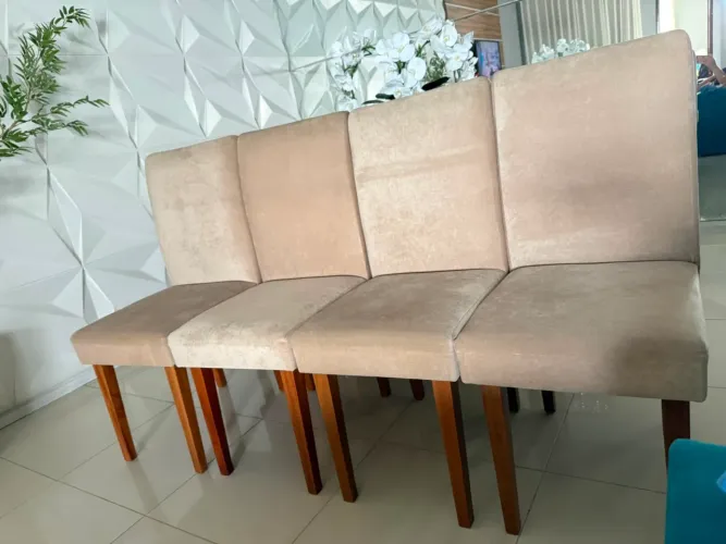 CONJUNTO 6 CADEIRAS NOVAS ÓTIMO ESTADO