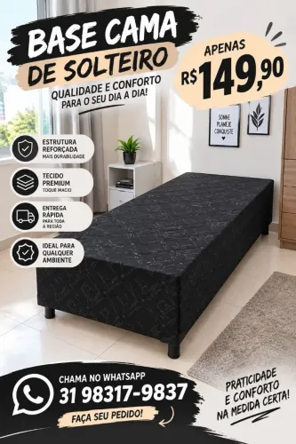 BASE DE CAMA BOX SOLTEIRO PROMOÇÃO IMPERDÍVEL